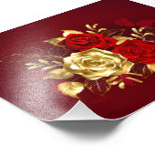 Drei Schmuckstücke Rose Fotodruck (Ecke)