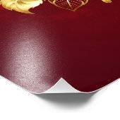 Drei Schmuckstücke Rose Fotodruck (Ecke)