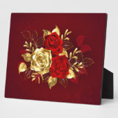 Drei Schmuckstücke Rose Fotoplatte (Seite)