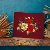 Drei Schmuckstücke Rose Fotoplatte (Seite)