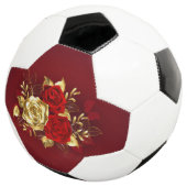 Drei Schmuckstücke Rose Fußball (Dreiviertel)