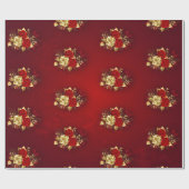 Drei Schmuckstücke Rose Geschenkpapier (Flach)