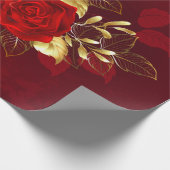 Drei Schmuckstücke Rose Geschenkpapier (Ecke)