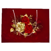 Drei Schmuckstücke Rose Große Geschenktüte (Rückseite)