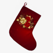 Drei Schmuckstücke Rose Großer Weihnachtsstrumpf (Vorderansicht (hängend))
