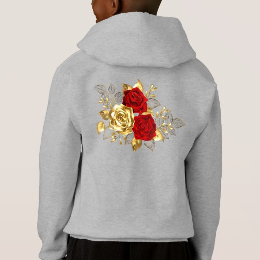 Drei Schmuckstücke Rose Hoodie (Rückseite)