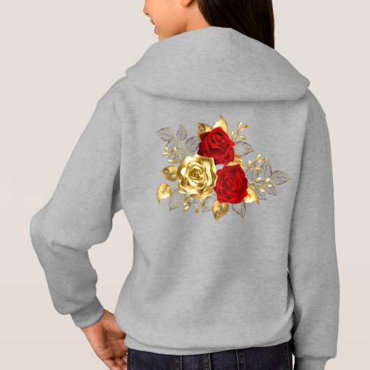 Drei Schmuckstücke Rose Hoodie (Rückseite)