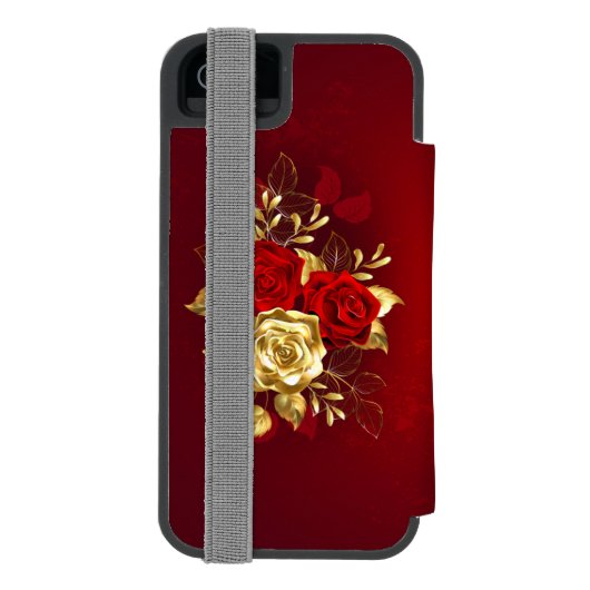 Drei Schmuckstücke Rose Incipio iPhone Geldbeutel-Hülle (Folio Rückseite)