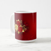 Drei Schmuckstücke Rose Kaffeetasse (Vorderseite Links)