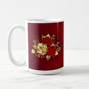 Drei Schmuckstücke Rose Kaffeetasse