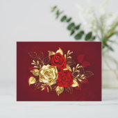 Drei Schmuckstücke Rose Karte (Stehend Vorderseite)