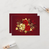 Drei Schmuckstücke Rose Karte (Vorderseite/Rückseite Beispiel)