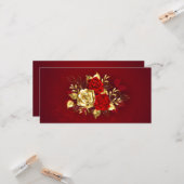 Drei Schmuckstücke Rose Karte (Vorderseite/Rückseite Beispiel)