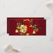 Drei Schmuckstücke Rose Karte (Vorderseite/Rückseite Beispiel)