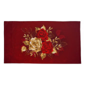 Drei Schmuckstücke Rose Kissenbezug (Rückseite)