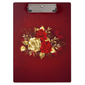 Drei Schmuckstücke Rose Klemmbrett (Vorderseite)