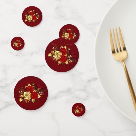 Drei Schmuckstücke Rose Konfetti (Gruppe)