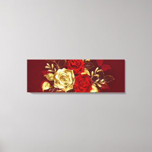 Drei Schmuckstücke Rose Leinwanddruck