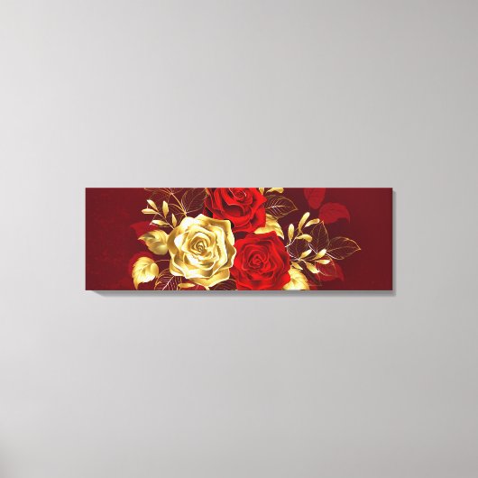 Drei Schmuckstücke Rose Leinwanddruck (Vorderseite)