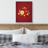 Drei Schmuckstücke Rose Leinwanddruck (Insitu (Schlafzimmer))