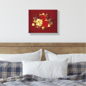 Drei Schmuckstücke Rose Leinwanddruck (Insitu (Schlafzimmer))