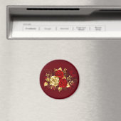 Drei Schmuckstücke Rose Magnet (In Situ (Geschirrspüler))