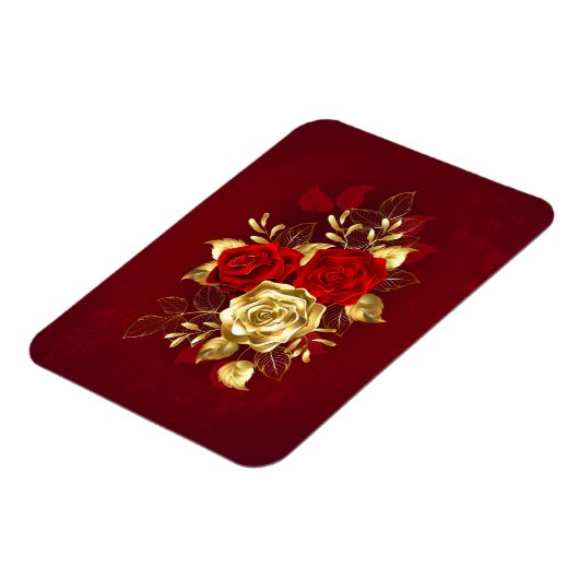 Drei Schmuckstücke Rose Magnet (Linke Seite)