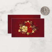 Drei Schmuckstücke Rose Mitteilungskarte (Vorderseite/Rückseite Beispiel)