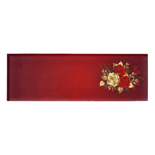 Drei Schmuckstücke Rose Namenschild