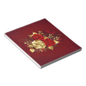 Drei Schmuckstücke Rose Notizblock (angewinkelt)