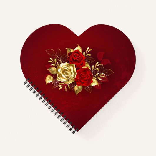 Drei Schmuckstücke Rose Notizblock (Vorderseite)