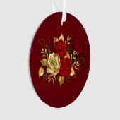 Drei Schmuckstücke Rose Ornament (Vorderseite)