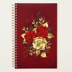 Drei Schmuckstücke Rose Planer