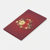 Drei Schmuckstücke Rose Post-it Klebezettel (angewinkelt)