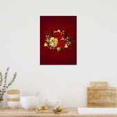 Drei Schmuckstücke Rose Poster (Küche)