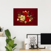 Drei Schmuckstücke Rose Poster (Heimbüro)
