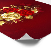 Drei Schmuckstücke Rose Poster (Ecke)