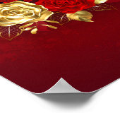 Drei Schmuckstücke Rose Poster (Ecke)