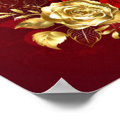 Drei Schmuckstücke Rose Poster (Ecke)