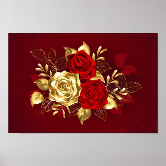 Drei Schmuckstücke Rose Poster (Vorne)