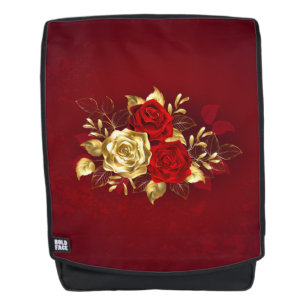 Drei Schmuckstücke Rose Rucksack
