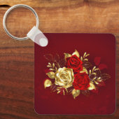 Drei Schmuckstücke Rose Schlüsselanhänger (Vorderseite)