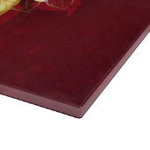 Drei Schmuckstücke Rose Schneidebrett (Ecke)