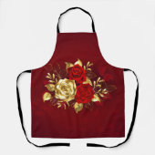 Drei Schmuckstücke Rose Schürze (Vorderseite)