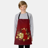 Drei Schmuckstücke Rose Schürze (Getragen)