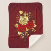 Drei Schmuckstücke Rose Sherpadecke (Vorderseite)