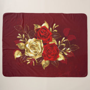 Drei Schmuckstücke Rose Sherpadecke