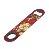 Drei Schmuckstücke Rose Speed Flaschenöffner (Vorderseite Schrägansicht)