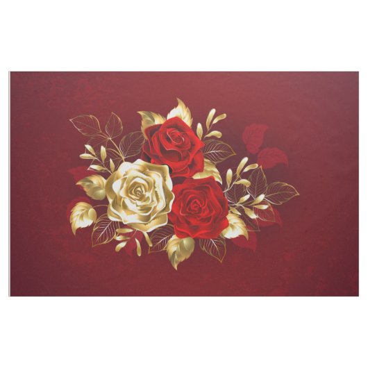 Drei Schmuckstücke Rose Stoff (Yard (91,4 cm))