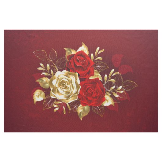 Drei Schmuckstücke Rose Stoff (Yard (91,4 cm))